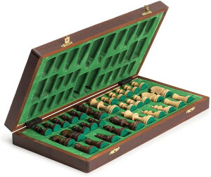 �`�F�X�Z�b�g Chess and games shop Muba Wooden Tournament Chess Set with Wooden Board and Chess Pieces - Chessmen - European (16 (40cm) - Gift) �y���s�A���i�z
