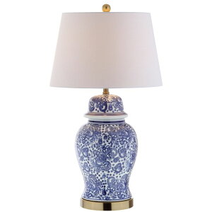 �T�t�@���B�� safavieh �e�[�u�������v �T�t�@�r�� �T�t�@���B�A JONATHAN Y JYL3008A Ellis 29.5 Ceramic LED Table Lamp Traditional Bedside Desk Nightstand Lamp for Bedroom Living Room Office College Bookcase LED Bulb Included, Blue/Wh 