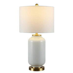 �T�t�@���B�� safavieh �e�[�u�������v �T�t�@�r�� �T�t�@���B�A SAFAVIEH Lighting Collection Amaia Modern Contemporary White Glass 26-inch Bedroom Living Room Home Office Desk Nightstand Table Lamp (LED Bulb Included) �y���s�A��