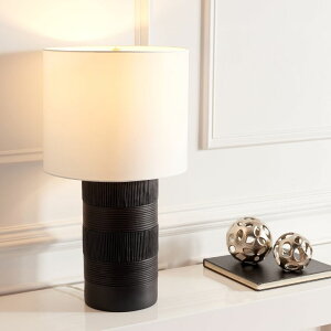 �T�t�@���B�� safavieh �e�[�u�������v �T�t�@�r�� �T�t�@���B�A SAFAVIEH Lighting Collection Weller Black Textured 25-inch Cylinder Table Lamp (LED Bulb Included) �y���s�A���i�z