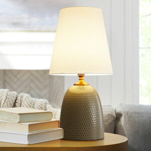 �T�t�@���B�� safavieh �e�[�u�������v �T�t�@�r�� �T�t�@���B�A Waikmdv Gray Textured Ceramic Table Lamps 22.75, Modern Bedroom Table Lamp Decor for Living Room Bedroom Office Desk End Bedside Tables �y���s�A���i�z