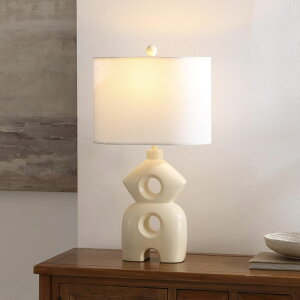 �T�t�@���B�� safavieh �e�[�u�������v �T�t�@�r�� �T�t�@���B�A SAFAVIEH Lighting Collection Era Cream Resin 25-inch Table Lamp for Bedroom, Living Room, Home Office, Desk, Nightstand (LED Bulb Included) �y���s�A���i�z