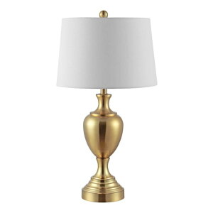 �T�t�@���B�� safavieh �e�[�u�������v �T�t�@�r�� �T�t�@���B�A SAFAVIEH Lighting Collection Poppy Modern Contemporary Brass Iron 28-inch Bedroom Living Room Home Office Desk Nightstand Table Lamp (LED Bulb Included) �y���s�A���i