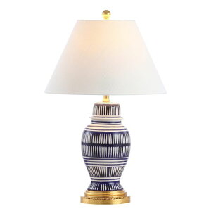 Tt@B safavieh e[uv Tt@r Tt@BA JONATHAN Y JYL6611A Reed 27" Ceramic/Iron Modern Coastal LED Table Lamp Contemporary Traditional Bedside Desk Nightstand Lamp for Bedroom Living Room Office College Bookc 