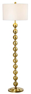 �T�t�@���B�� safavieh �e�[�u�������v �T�t�@�r�� �T�t�@���B�A SAFAVIEH Lighting Collection Reflections Modern Farmhouse Stacked Ball Brass 59-inch Living Room Bedroom Home Office Standing Floor Lamp (LED Bulb Included) �y���s�A