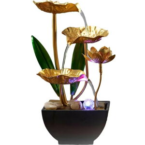   ̃IuWF e[ugbvt@Ee CeA Tabletop Water Fountain Meditation: USB Desktop Sleep Waterfall - Desktop Fountains for Meditation Relaxation for Bedroom Living Room Office Yellow ysA