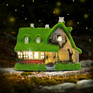 �d���̉� �t�@���^�W�[ �K�[�f�����C�g LED �\�[���[���C�g Solar Garden Outdoor Statue Light - Fairy House Lawn Decoration for Patio, Balcony, and Yard - Unique Gift for Any Occasion �y���s�A���i�z