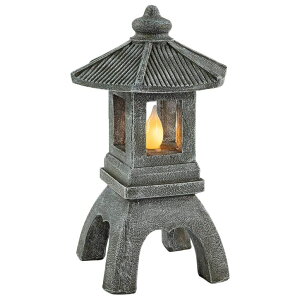 K[fCgLED\[[Cg \[[p[ VP Home Pagoda Garden Statue, Solar Powered Statue Japanese Garden Decor, Outdoor Zen Garden Lantern, Flickering LED Garden Light (Tranquil Pagoda) ysAiz