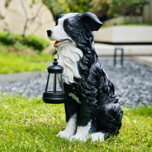 �K�[�f�����C�gLED�\�[���[���C�g �\�[���[�p���[ Animal Statues Decor, Solar Dog Outdoor Garden Statue, Solar Powered Garden Lantern - Resin Dog Sculpture with LED Light - Outdoor Lighting and D?cor �y���s�A���i�z