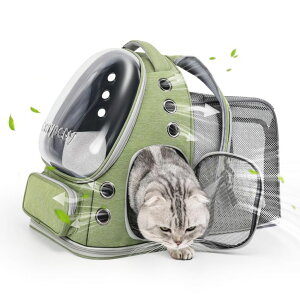 �C���R ���� �o�[�h �g���x���L�����A�[ Cawypety Expandable Cat Backpack,Cat Bubble Backpack Carrier for Carrying Cats, Pets and Small Dogs,Airline-Approved,Designed for Travel, Hiking, Walking,Car �y���s�A���i�z