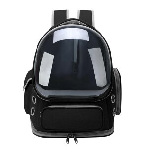 �C���R ���� �o�[�h �g���x���L�����A�[ GixDix Cat Backpack Carrier for Cats and Small Dogs, Breathable Cat Bubble Backpack, Airline Approved Pet Travel Carrier for Hiking Camping Outdoor(Black) �y���s�A���i�z