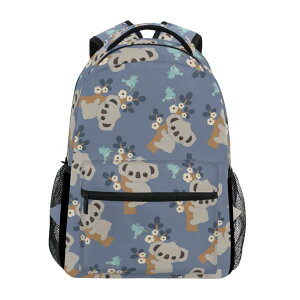 �C���R ���� �o�[�h �g���x���L�����A�[ senya Koala Floral School Backpack for Boys Girls Bookbag Travel Bag One Size �y���s�A���i�z