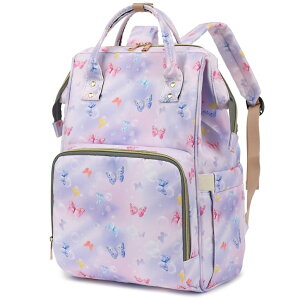 �C���R ���� �o�[�h �g���x���L�����A�[ Butterfly Women Laptop Backpack, College School Backpack Bookbag 15.6 Inch Computer Backpacks for Work Business Travel �y���s�A���i�z