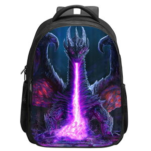 �C���R ���� �o�[�h �g���x���L�����A�[ SARA NELL Kids Dragon Backpack for Boys Girls, Cool Purple Dragon School Book Bag with 2 Main Compartment, Children Kindergarten Elementary Backpack, 15.7 Inches �y���s�A���i�z