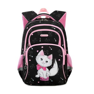�C���R ���� �o�[�h �g���x���L�����A�[ Cusangel Backpack for Girls Boys School Bookbags Kindergarten Elementary Lightweight Waterproof Multifunctional Large Capacity for Backpack (16 inch cat Fun Prints) �y���s�A���i�z