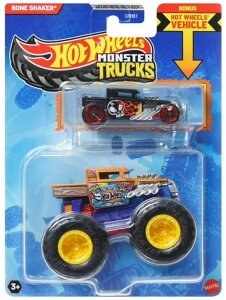 �z�b�g�E�B�[�� �����X�^�[�g���b�N Hot Wheels Monster Trucks Bone Shaker Comic Edition with Bonus 1:64 Scale Diecast Car �y���s�A���i�z