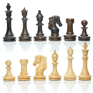 �`�F�X�Z�b�g Handicraftviet - High Wooden Weighted Chess Pieces with 3.94'' King, Hand-carved Beautiful Collectible Sculpture Wood Chess Pieces only, Tournament Chess Set (High Quality Chess Pieces 2) �y���s�A���i�z
