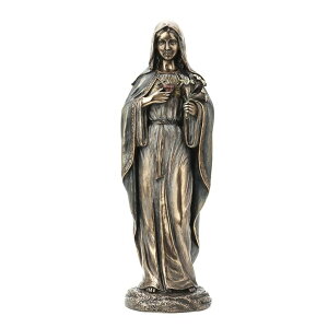 �Ǌ|�����v ������� Veronese Design 8 1/8 Tall Immaculate Heart of Mary Cold Cast Bronzed Resin Sculpture Religious Figurine Spiritual Collectibles �y���s�A���i�z