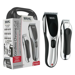 ybgoJ Wahl Clipper Cordless Chrome Pro Hair Clippers for Men and Battery Hair Trimmer Combo for Full Haircuts and Touch-Up Trims ? Model 3026590 ysAiz