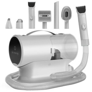 ybgoJ AIRROBO Dog Grooming Vacuum and Kit with Clipper Nail Trimmer Grinder, 12000Pa Pet Vacuum for Shedding Grooming, 2L Large Capacity Dog Hair Vacuum with 7 Pet Grooming Tools, PG100 Plus ysAiz