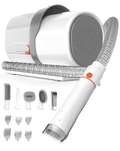 ybgoJ Sharper Image Professional Pet Grooming Vacuum Kit, 5-in-1 Dog Grooming Clippers with Low Noise Trimmer, 2.5L Large Dust Cup, 3 Suction Modes & 5 Grooming Tools for Dogs, Cats and Small Pets ysAiz