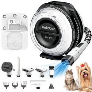ybgoJ petaboo Cordless Dog Grooming Vacuum, Pet Grooming Kit with Clippers Nail Grinder,2.2L Dust Cup,Low Noise,Dog Vacuum for Shedding Grooming for Home Outdoor Car,7 in 1set ysAiz
