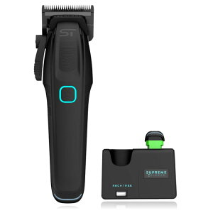 ybgoJ Supreme Trimmer Recharge Clipper - Professional Hair Clipper with 2 Removable Batteries, Brushless Motor, Smart Charge Stand, USB-C Charge & DLC Blades Barbers | STC779 ysAiz