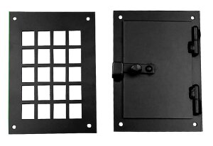 hAmbJ[ Hinged Decorative Door Speakeasy Grille, Door Viewer, Black ysAiz