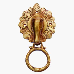 hAmbJ[ Purpledip Brass Metal Door Knocker: Antique Design Horse Head Gate Handle (11018) ysAiz