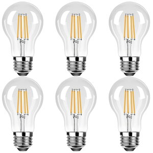 Tt@B safavieh e[uv Tt@r Tt@BA ProCrus A19 E26 Base Vintage LED Edison Light Bulbs,2.5W(25W Equivalent) 250LM Warm White 2700K LED Edison Bulb for Home, Wall Sconce, Chandelier, Non-Dimmable,Clear Glas 