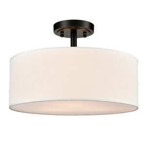 �T�t�@���B�� safavieh �e�[�u�������v �T�t�@�r�� �T�t�@���B�A TEENYO Semi Flush Mount Ceiling Light, 15 Drum Ceiling Light Fixture 3-Light Modern Close to Ceiling Light Fixture for Bedroom Living Room Hallway Kitchen, Black Finish 