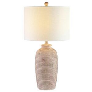 �T�t�@���B�� safavieh �e�[�u�������v �T�t�@�r�� �T�t�@���B�A SAFAVIEH Lighting Collection Kensen Farmhouse Sandy Pearl 27-inch Bedroom Living Room Home Office Desk Nightstand Table Lamp (LED Bulb Included) �y���s�A���i�z
