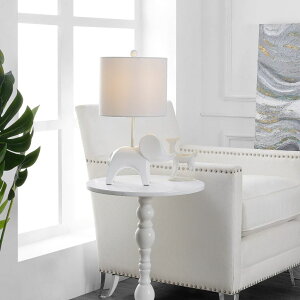 Tt@B safavieh e[uv Tt@r Tt@BA Safavieh Kids Lighting Collection Ellie Elephant White Ceramic 20-inch Bedroom Living Room Home Office Desk Nightstand Table Lamp (LED Bulb Included) ysAiz