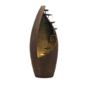 K[f  CeA u^  ̃IuWF EH[^[tH[t@Ee Alpine Corporation GIL122 43" Outdoor Floor Contemporary Tiered Bronze Metal Water Fountain with LED Lights, Stylish Outdoor Water F