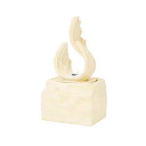 K[f  CeA u^  ̃IuWF EH[^[tH[t@Ee XBrand 25 in H Stone-Look Sculptural Modern Freestanding Fiber Resin Outdoor Garden Fountain w/LED Light, White ysAi