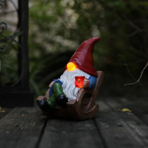 �K�[�f�����C�gLED�\�[���[���C�g �\�[���[�p���[ Solar Garden Gnomes Outdoor Statue with Solar Lights,7.1�g Figurine Lights Solar Garden Yard Decorations Outdoor Decorations for Patio,Yard,Lawn Ornament�CMom Gift Unique Housewarming 