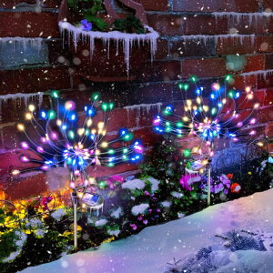 �K�[�f�����C�gLED�\�[���[���C�g �\�[���[�p���[ Anordsem Solar Lights Outdoor Decorative: Bendable Copper Wire with 120 LED Firework Beads - Waterproof DIY Colorful Fun Decorating Yard Garden Patio - Christmas Gifts for Homeowner Ov �y