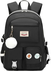 �C���R ���� �o�[�h �g���x���L�����A�[ Spotted Tiger Girls Backpack Aesthetic Backpack for Teen Girl Cute School Bag Bookbag Anime School Backpacks for Girls (Black) �y���s�A���i�z