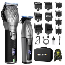 ペットバリカン FADEKING? Cordless Hair Clippers and Beard Trimmer for Men, Professional Barber Kit for Hair Cutting and Beard Styling, Premium Grooming Gift for Men 【並行輸入品】