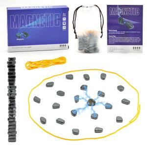 `FXZbg Magnetic Chess Game with 24 Stones, Christmas Family Games for Kids and Adults, Best Multiplayer Strategy Board Games for Family Game Night, Indoor Outdoor Portable Magnetic Travel Chess Set ysAiz