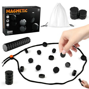 `FXZbg 2025 New Magnetic Chess Game Set with 20 Stones & Rope ? Portable Multiplayer Magnet Board Game, Fun Strategy Puzzle for Kids & Adults, Family Party Travel Cluster Game, Ideal Gift for All Ages ysAiz