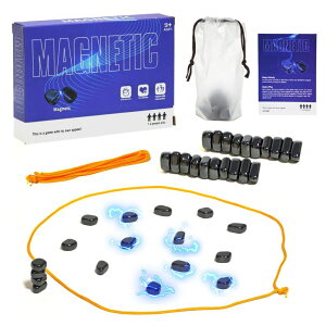 `FXZbg Magnetic Chess Game, Magnetic Chess Game with Stones, Magnet Game with String - Portable Intellectual Battle & Strategy Board Game for Family, Fun Puzzle Strategy Game Gifts for Kid Adults (Age 9+) ysAiz