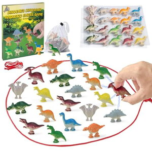 `FXZbg Dinochez Dinosaur Magnetic Chess Game Set 2025 Kids Toys, 20 Pcs Dinosaur Stones, 1 String & Portable Storage Bag, Strategy Board Games Chess Set Kids Games for Christmas Family Games Night ysAiz