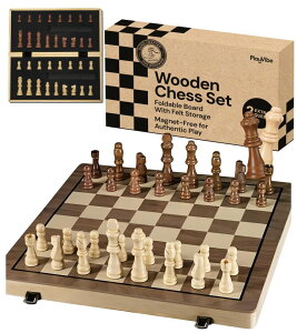 �`�F�X�Z�b�g 15" Wooden Chess Sets - Board Game with 2 Extra Queens | Wooden Chess Board Set | Chess Sets for Adults & Kids �y���s�A���i�z