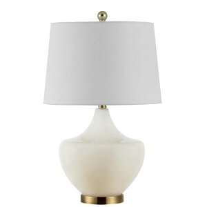 �T�t�@���B�� safavieh �e�[�u�������v �T�t�@�r�� �T�t�@���B�A SAFAVIEH Lighting Collection Demra White 25-inch Bedroom Living Room Home Office Desk Nightstand Table Lamp (LED Bulb Included) �y���s�A���i�z