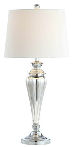 �T�t�@���B�� safavieh �e�[�u�������v �T�t�@�r�� �T�t�@���B�A SAFAVIEH Lighting Collection Trent Modern Contemporary Farmhouse Silver 30-inch Bedroom Living Room Home Office Desk Nightstand Table Lamp (LED Bulb Included) �y���s�A