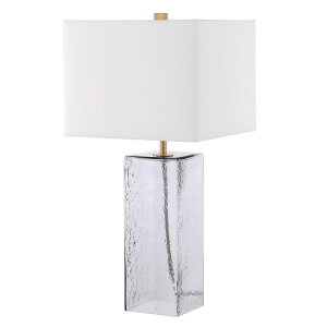 �T�t�@���B�� safavieh �e�[�u�������v �T�t�@�r�� �T�t�@���B�A SAFAVIEH Lighting Collection Memris Coastal Contemporary Grey Glass 28-inch Table Lamp (LED Bulb Included) �y���s�A���i�z