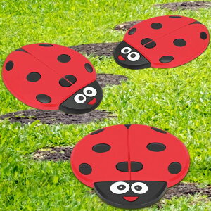 �~�� ��ѐ� �뉀 �m�� �� Landical 3 Pcs Ladybug Stepping Stone Garden Stepping Stones Walkway Decorative Stone for Garden Decor Outdoor Flower Beds Yard Decorations �y���s�A���i�z
