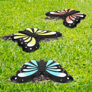 �~�� ��ѐ� �뉀 �m�� �� Landical 3 Pcs Butterfly Stepping Stone Resin Garden Stepping Stones Butterfly Outdoor Decorative Stones for Garden Lawn Walkway Pathway Decorations, 9.84 x 7.28 Inch �y���s�A���i�z