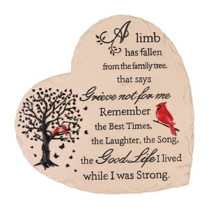 �~�� ��ѐ� �뉀 �m�� �� Heart Shaped Memorial Garden Stones, 10 inches Sympathy Garden Stone for Loved One, in Memory of Loved one Gifts, Resin Garden Stepping Stones Outdoor, Memorial Gifts �y���s�A���i�z